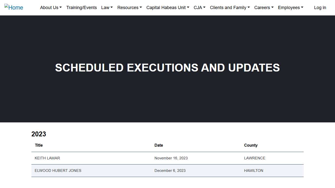 Scheduled Executions and Updates Federal Public Defender Northern District of Ohio